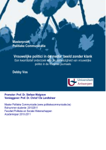 Universiteit Antwerpen - Master Politieke Communicatie