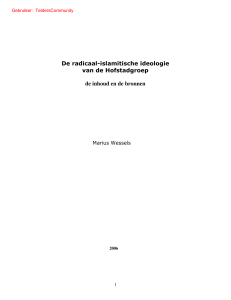 De radicaal-islamitische ideologie van de Hofstadgroep de inhoud