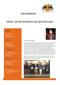 Nieuwsbrief 2017 - Orgel en Keyboardclub Gelderland