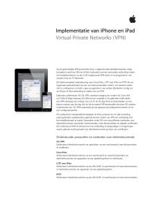 Implementatie van iPhone en iPad Virtual Private