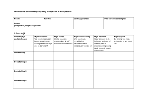 Individueel ontwikkelplan (IOP) `Loopbaan in