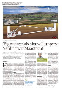 `Big science` als nieuw Europees Verdrag van
