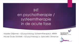 IHT en psychotherapie / systeemtherapie in de acute fase
