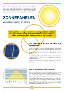 "Zonnepanelen voor elektriciteit uit de zon"
