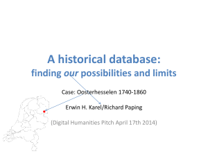 Een historische database in de praktijk
