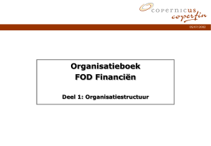 Organisatieboek FOD Financiën - Deel 1: Organisatiestructuur