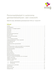 Personeelsbeleid autonome gemeentebedrijven (17 januari