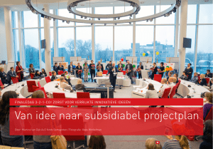 Van idee naar subsidiabel projectplan