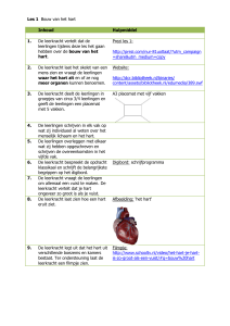 Les 1 Bouw van het hart Inhoud Hulpmiddel 1. De leerkracht vertelt