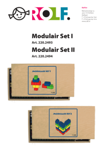 Modulair Set I Modulair Set II