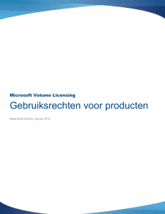 Gebruiksrechten voor producten Microsoft Volume Licensing