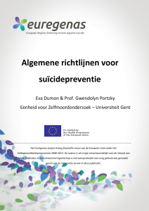 Algemene richtlijnen voor suïcidepreventie
