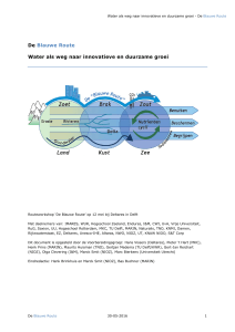 De Blauwe Route Water als weg naar innovatieve en duurzame groei