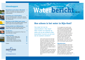 Hoe schoon is het water in Rijn-Oost?