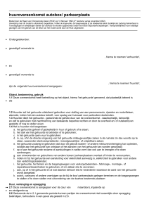 huurovereenkomst autobox/parkeerplaats