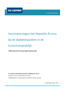 Vaccinatie tegen het Hepatitis B virus bij de