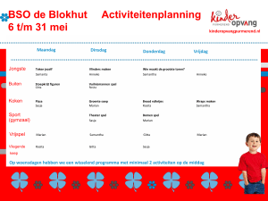 Activiteitenplanning BSO *.. (periode)