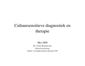 Cultuursensitieve diagnostiek en therapie