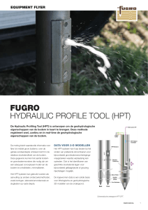 FUGRO HYDRAULIC PROFILE TOOL (HPT)