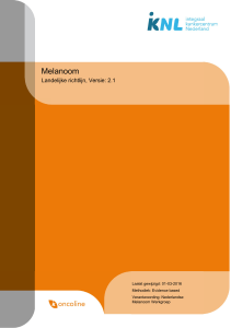 Richtlijn: Melanoom (2.1) - Nederlandse Vereniging voor Plastische