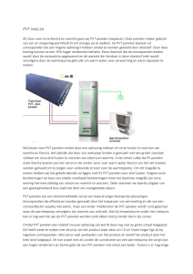 Eigenschappen Triple Solar PVT panelen