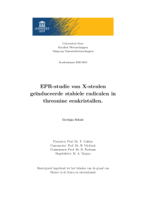 EPR-studie van X-stralen ge¨ınduceerde stabiele radicalen