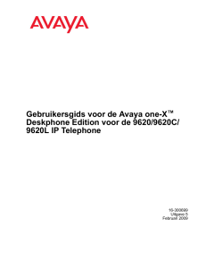 Gebruikersgids voor de Avaya one-X™ Deskphone