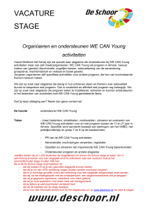 Organiseren en ondersteunen WE CAN Young activiteiten