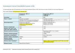 Systeemeisen Centraal Ontwikkelde Examens (COE)