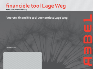 financiële tool Lage Weg - Kenniscentrum Vlaamse Steden