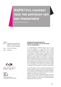 NAPK/VvL-contract voor het schrijven van een theatertekst