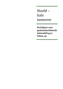 Hoofd – hals tumoren