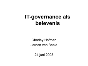 belevenisdefinitie van IT-governance