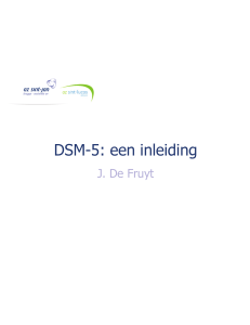 DSM-5: een inleiding - AZ Sint-Jan