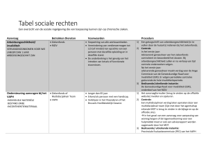 Tabel sociale rechten Een overzicht van de sociale regelgeving die