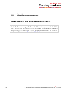 Voedingsnormen en suppletieadviezen vitamine D