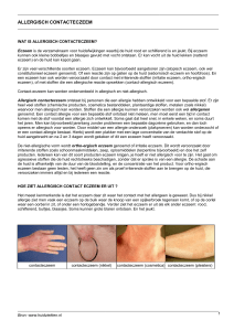Allergisch contacteczeem (contactallergie) (patientenfolder)