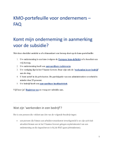 NL KMO-portefeuille voor ondernemers - FAQ