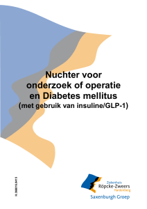 PDF Nuchter voor onderzoek of operatie en diabetes mellitus