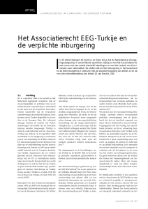 Het Associatierecht EEG-Turkije en de verplichte