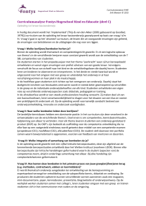 Curriculumanalyse Fontys Hogeschool Kind en Educatie (deel C)