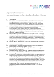 Algemene Voorwaarden - BankGiro Loterij Fonds