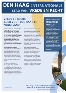 Economie - Den Haag - Internationale stad van vrede en recht