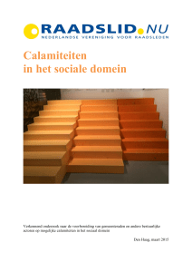 Calamiteiten in het sociale domein