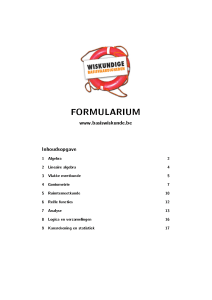 formularium - Basiswiskunde