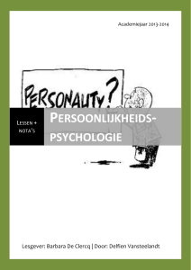 persoonlijkheids- psychologie