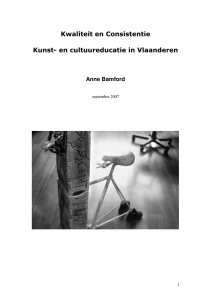 Kwaliteit en Consistentie Kunst- en cultuureducatie in Vlaanderen