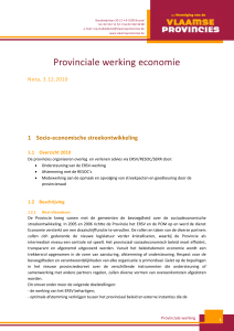 Provinciale werking economie - Vereniging Vlaamse Provincies