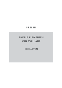 Enkele elementen van evaluatie - Steunpunt tot bestrijding van