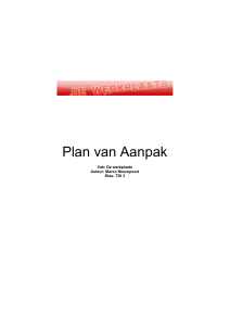 Plan van Aanpak Marco Nieuwpoort